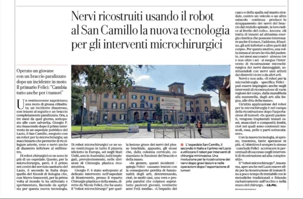 microchirurgia robotica Roma Dr. Nicola Felici